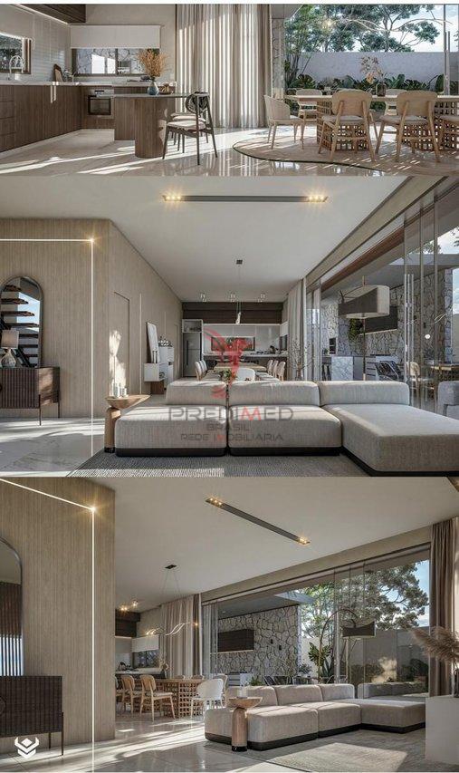 Magnífica Casa com 4 Suites, Jardim Suspenso, Piscina, 4 Vagas de Garagem,em Porto Belo - Porto Belo - 
