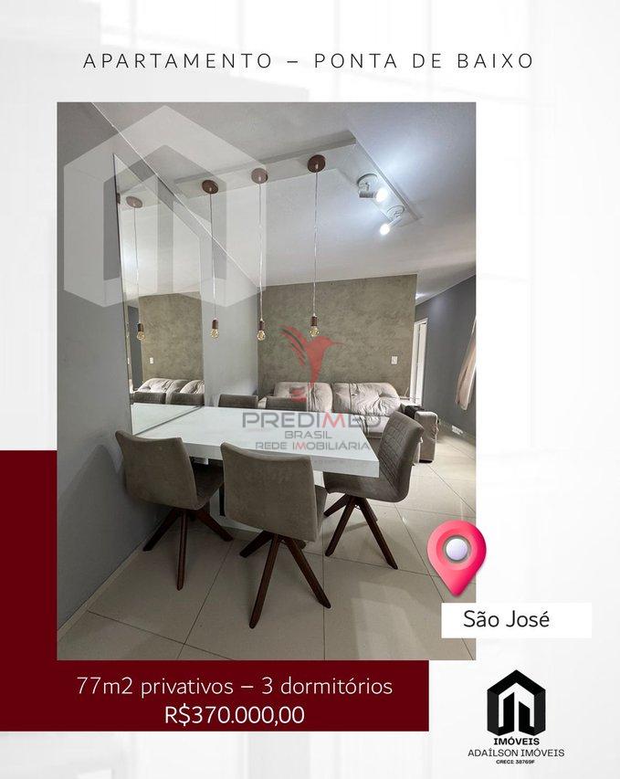Apartamento 3 dorm à venda – Ponta de Baixo, São José sc Brasil Rua Frederico Afonso São José - 