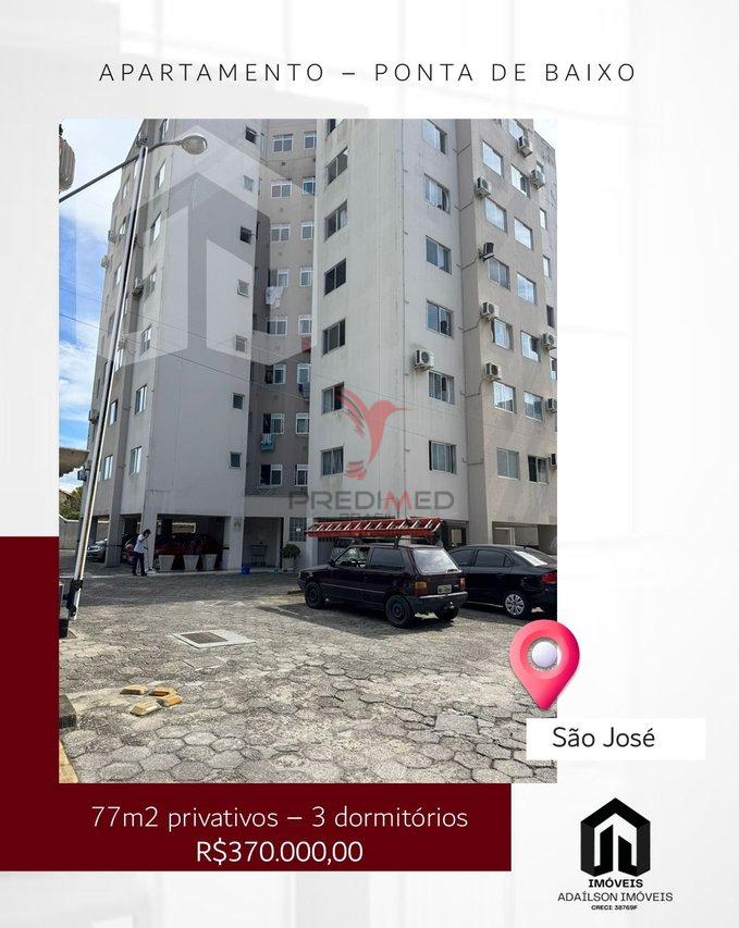 Apartamento 3 dorm à venda – Ponta de Baixo, São José sc Brasil Rua Frederico Afonso São José - 