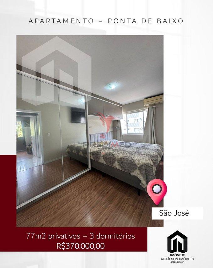Apartamento 3 dorm à venda – Ponta de Baixo, São José sc Brasil Rua Frederico Afonso São José - 