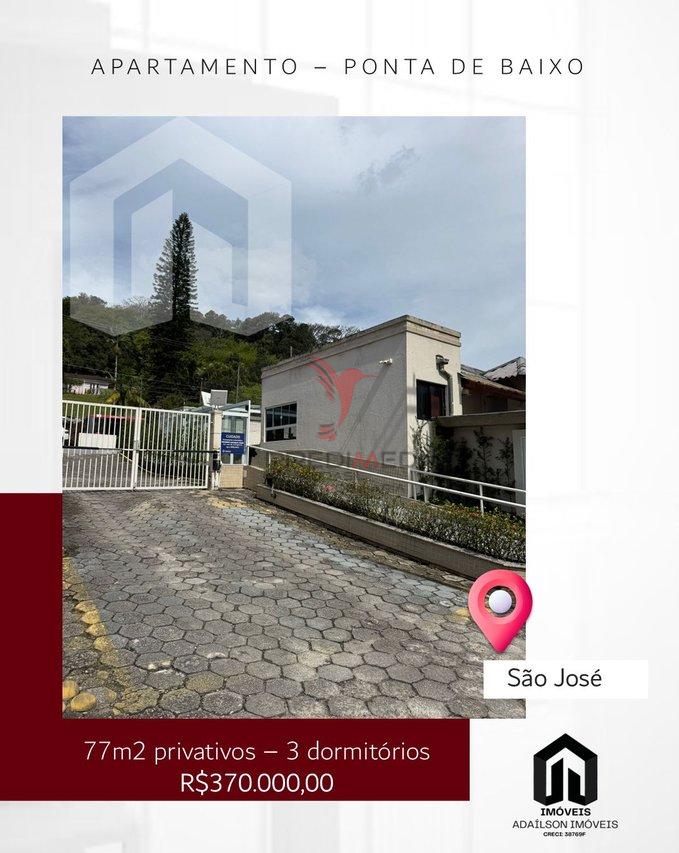 Apartamento 3 dorm à venda – Ponta de Baixo, São José sc Brasil Rua Frederico Afonso São José - 
