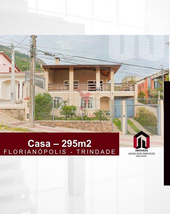Casa a venda em Florianópolis SC Bairro Trindade com 4 quartos, sendo 2 suítes ,295m² Rua Capitão Pedro Bruno de Lima Florianópolis - 