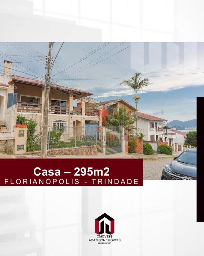 Casa a venda em Florianópolis SC Bairro Trindade com 4 quartos, sendo 2 suítes ,295m² Rua Capitão Pedro Bruno de Lima Florianópolis - 