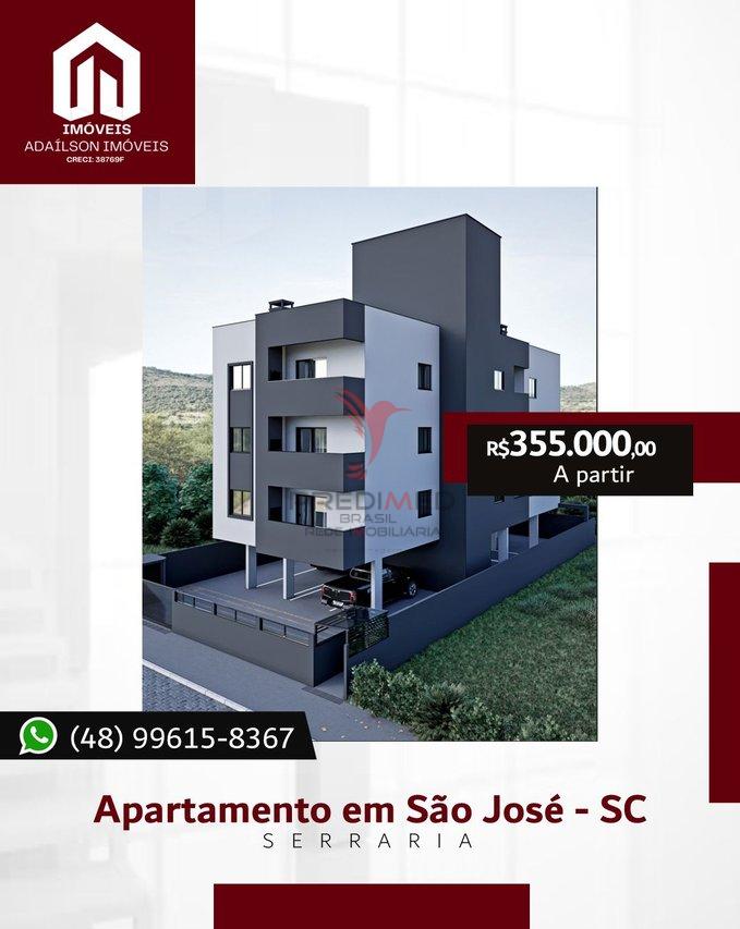 Apartamentos à venda, em São José-SC, no Bairro Serraria, com 2 quartos, sendo 1 suíte Rua Amarildo Rohling Guizoni São José - 