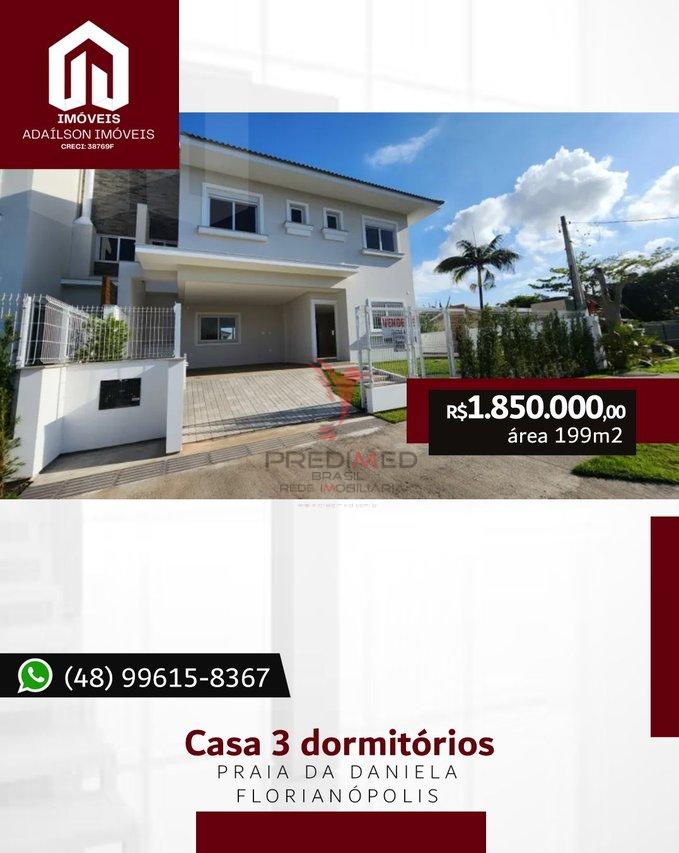 *Casa com 3 Dormitórios à venda,199 m² por R$ 1.850.000 - Daniela - Florianópolis/SCBrasil Rua dos Girassóis Florianópolis - 