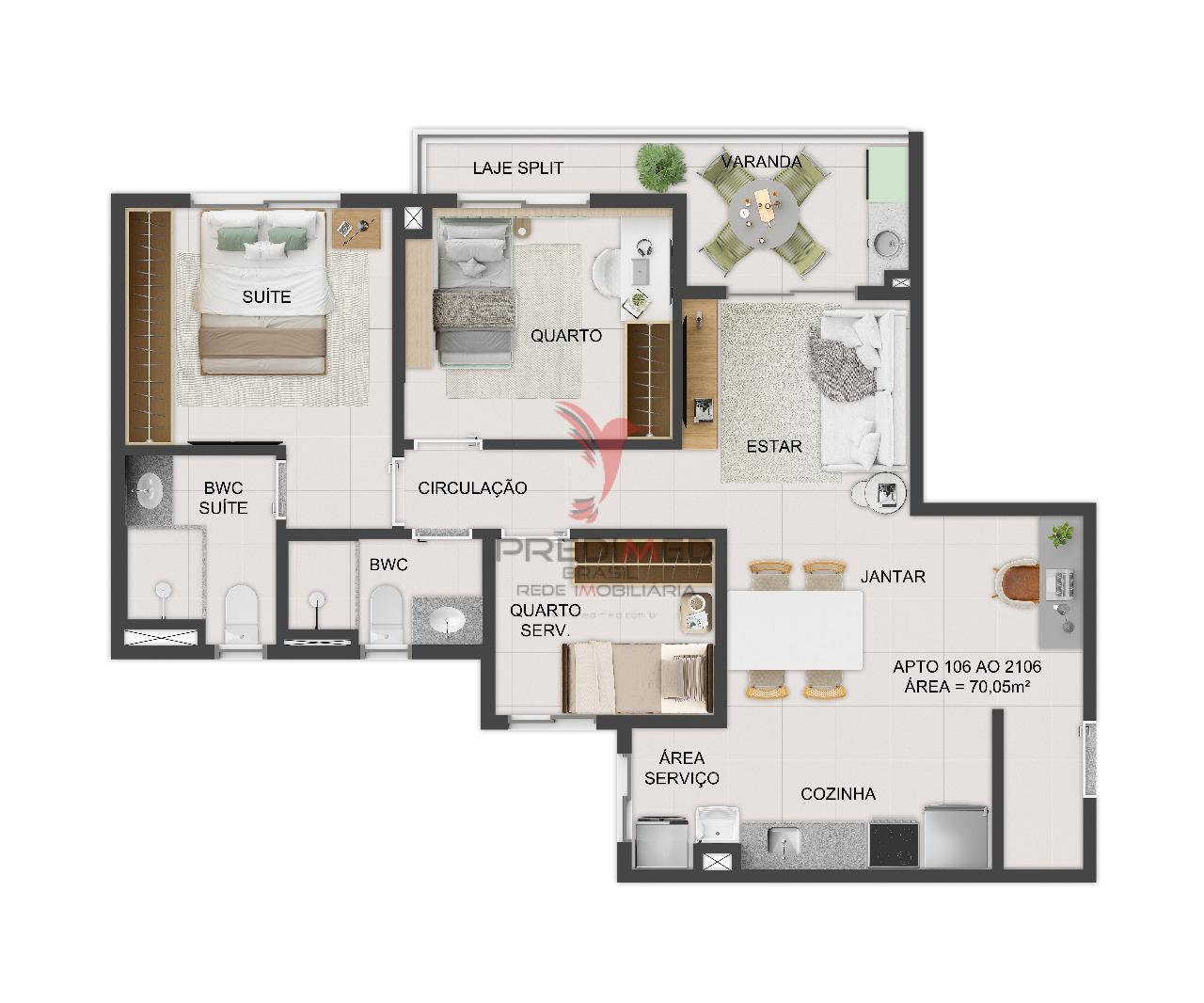 Apartamento, 3 quartos, 7070 m² - Foto 21