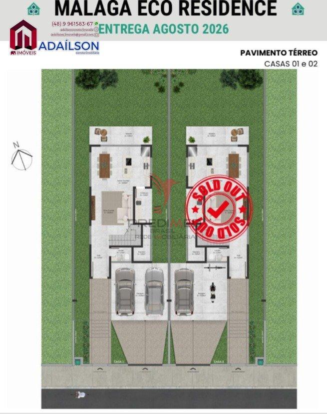 Málaga Eco À Venda, Casa de Luxo com 3 Quartos no Rio Tavares, Florianópolis Rua Jardim Campeche Sul Florianópolis - 