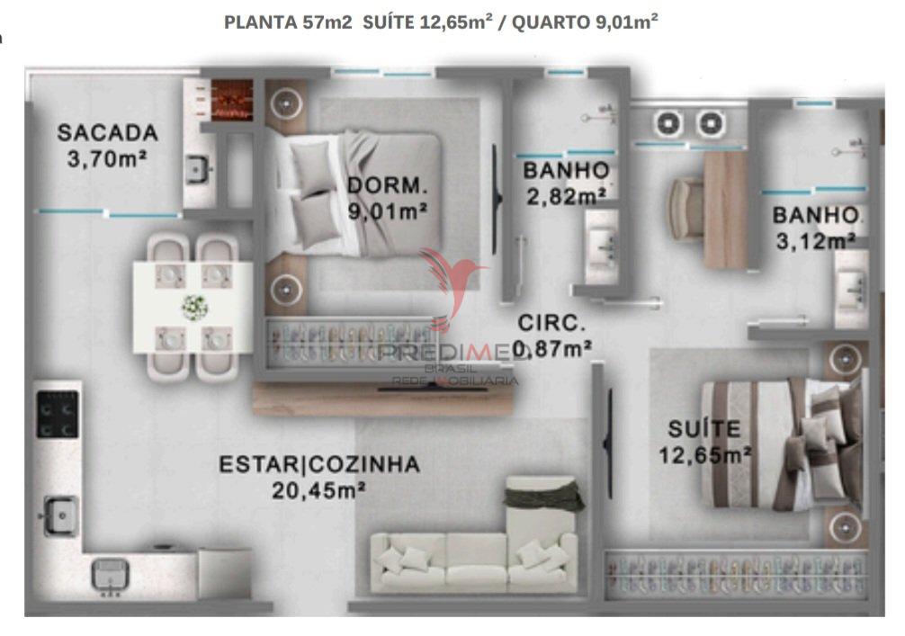 Apartamento na planta por apenas 580 mil  Itapema - 
