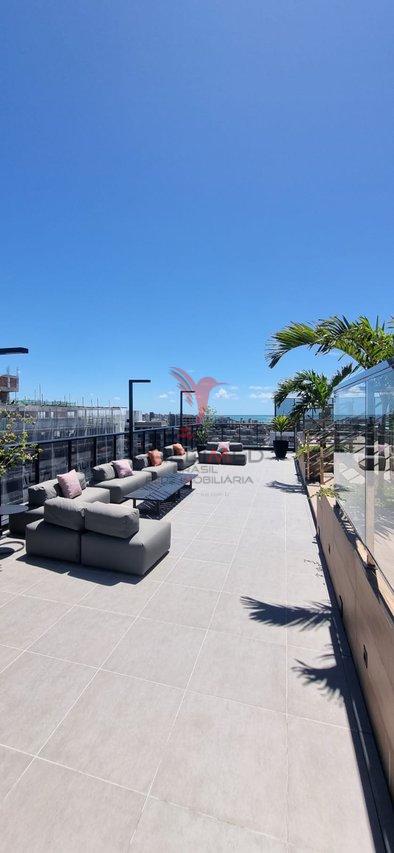 Flat na praia ponta de campina em Jo&atilde;o Pessoa Rua Henrique Siqueira Cabedelo - 