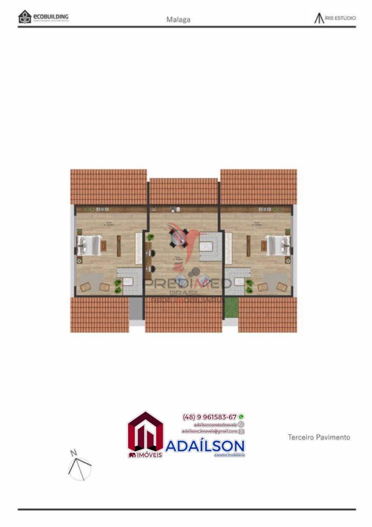 Casas &agrave; venda no condom&iacute;nio fechado Kauai Eco Residence  Florian&oacute;polis -SC Campeche Servidão Correio Sul Florianópolis - 