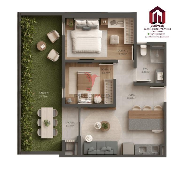 Apartamento, 2 quartos - Foto 24