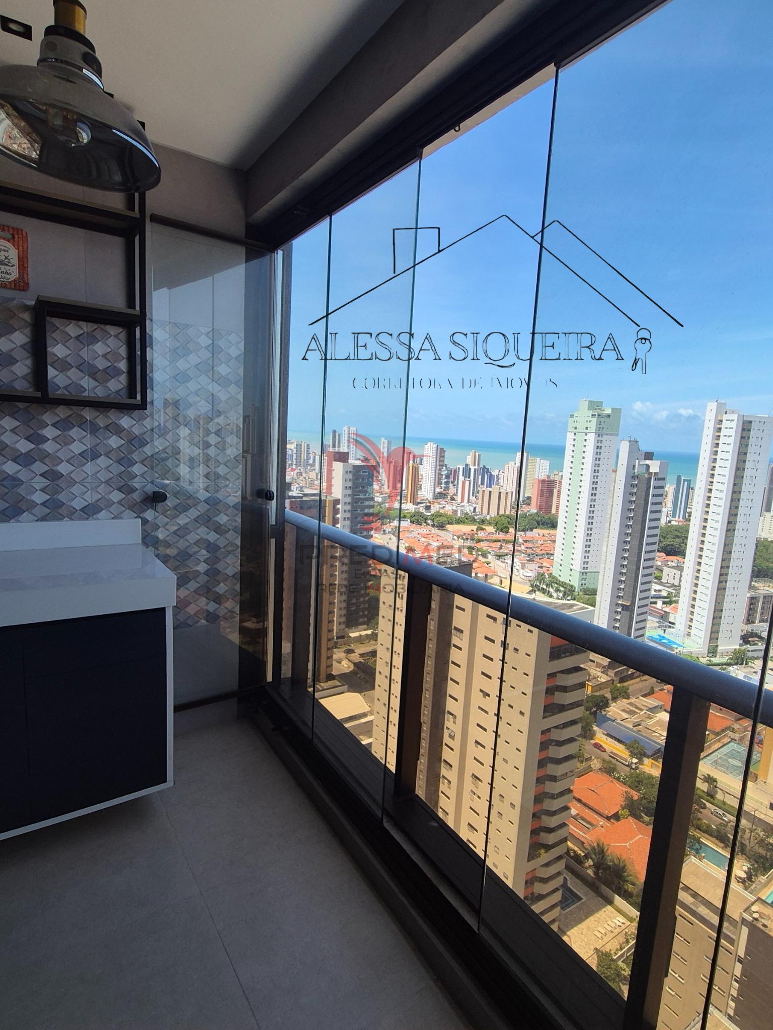 Apartamento andar alto , vista mar, varanda , 2 Vagas de Garagem, Brisamar . Jo&atilde;o Pessoa Rua Cassimiro de Abreu João Pessoa - 
