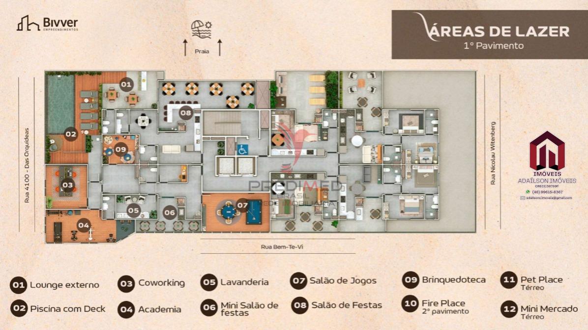 Apartamentos 1, 33m2 e 2 Dorm 58m2 no Bivver Residence Em Pi&ccedil;arras SC BRASIL  Balneário Piçarras - 