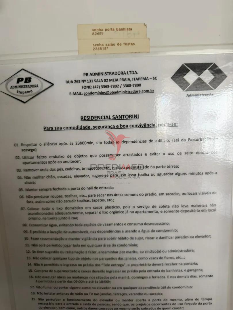 Edif&iacute;cio Santorini: Exclusividade e Luxo com 4 Su&iacute;tes no Cora&ccedil;&atilde;o de Meia Praia, Itapema Rua 250 - - 