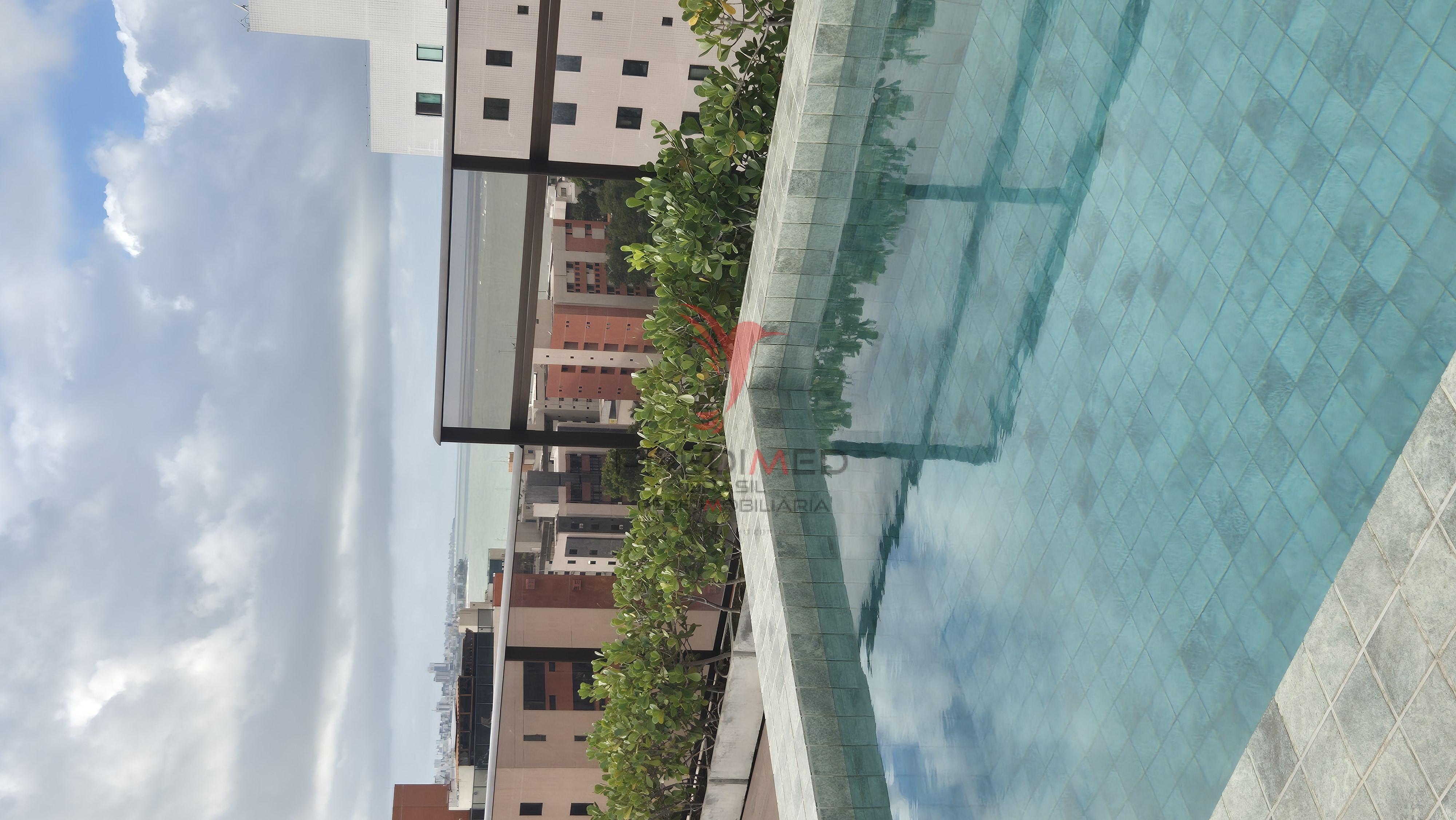 Apartamento Bel&iacute;ssimo em Mana&iacute;ra vista parcial mar Sul Rua Bananeiras João Pessoa - 