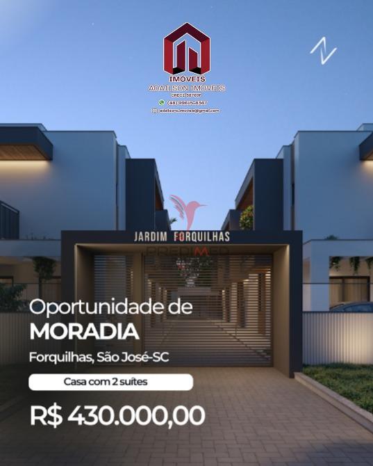 Sobrado em condom&iacute;nio fechado, Forquilhas, CTG em S&atilde;o Jos&eacute; SC Brasil Rodovia BR-101 São José - 
