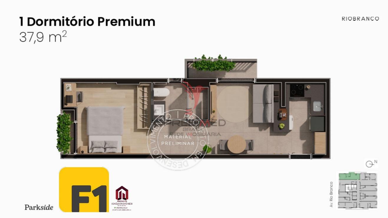 Apartamentos &agrave; venda no Parkside Rio Branco Florian&oacute;polis SC Brasil Avenida Rio Branco Florianópolis - 