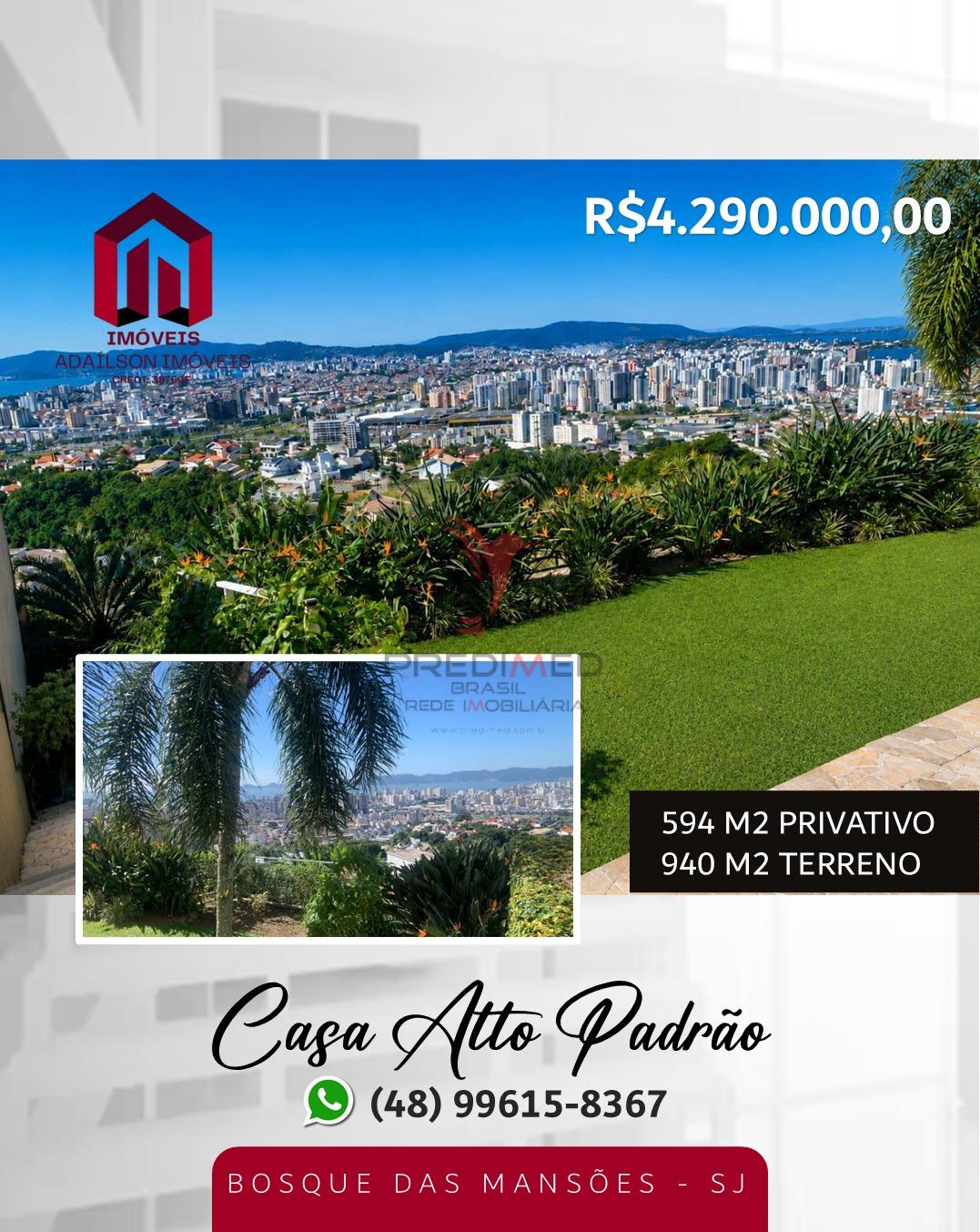 Casa Alto Padr&atilde;o| Bosque das Mans&otilde;es Em S&atilde;o Jose SC BRASIL &aacute; 15 minutos de Florian&oacute;polis Rua das Laranjeiras São José - 