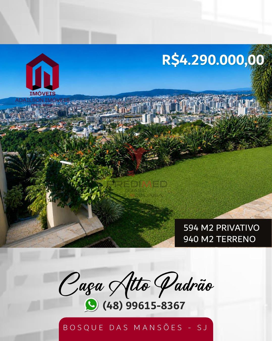 Casa Alto Padr&atilde;o| Bosque das Mans&otilde;es Em S&atilde;o Jose SC BRASIL &aacute; 15 minutos de Florian&oacute;polis Rua das Laranjeiras São José - 