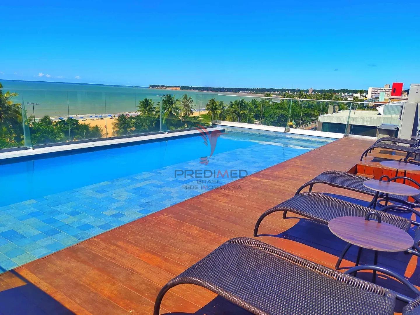 Flat Orla do Cabo Branco | Vista Mar - 23m&sup2;  João Pessoa - 