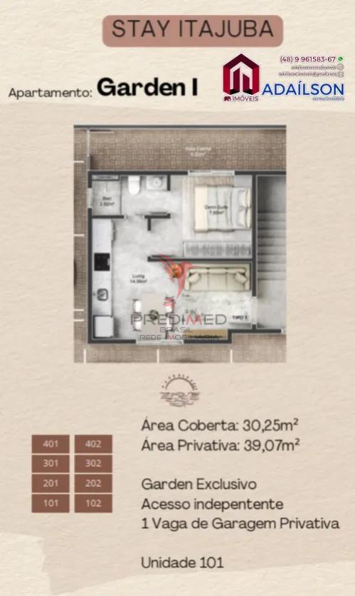 Apartamento/Studio 1 Quarto em Itajuba &ndash; Barra Velha/SC Brasil 30,25m&sup2; 650 Metros da Praia  Itapema - 