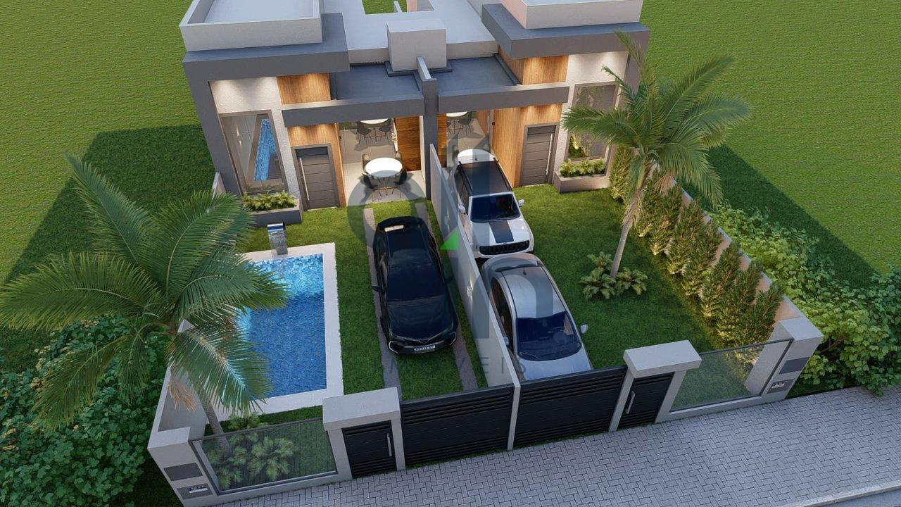 Linda casa com pé direito alto, na praia do Grant - Barra Velha - 