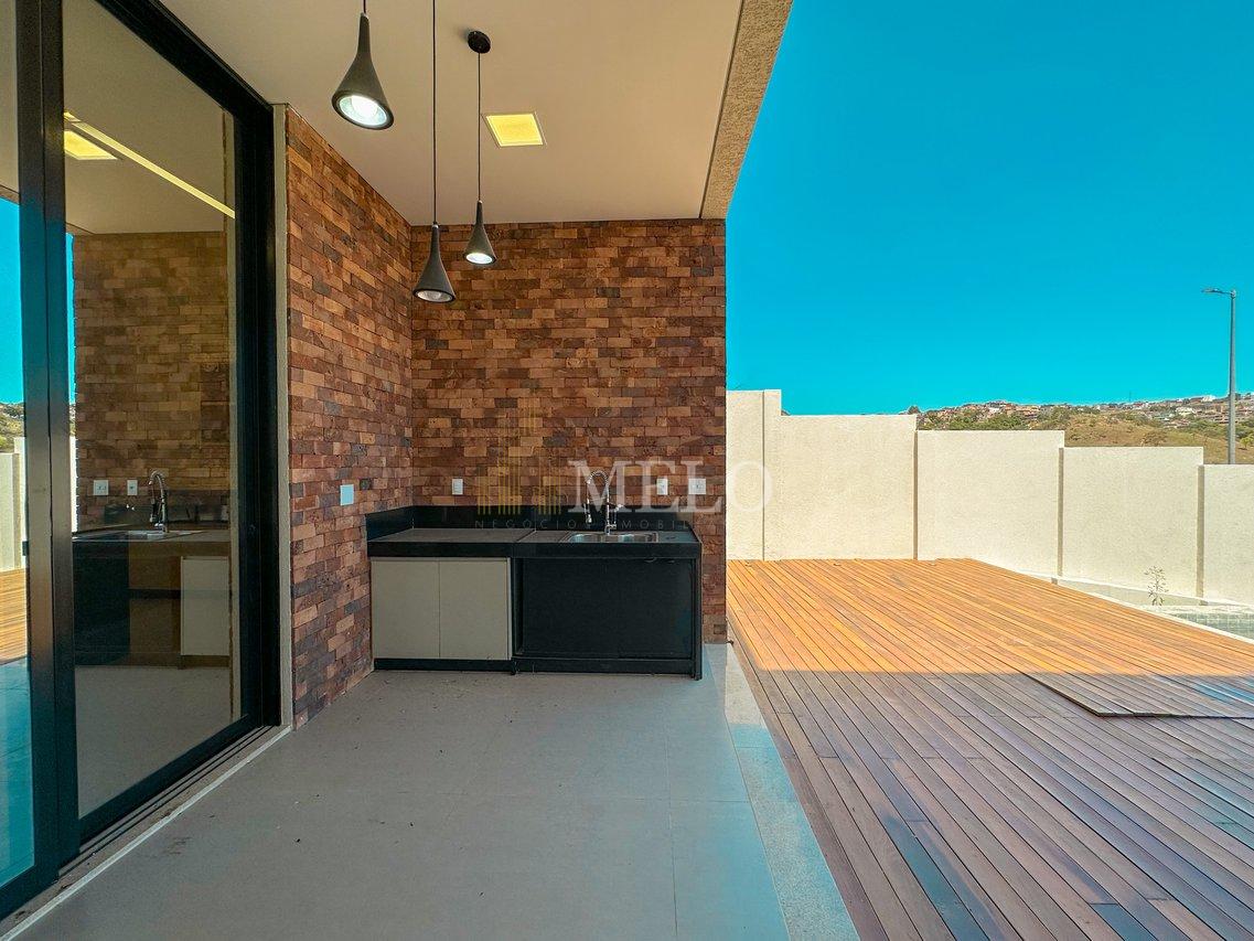 Espetacular casa com piscina no Alphaville Vespasiano à venda por R$ 2.650.000,00 - Vespasiano - 