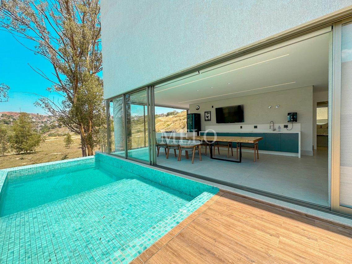 Belíssima casa mobiliada com piscina em condomínio fechado para locação por R$ 22.000,00 - Vespasiano - 