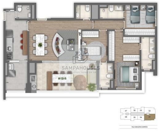 Atmosfera Vila Mariana - Lan&ccedil;amento - 3 e 2 Su&iacute;tes  São Paulo - 