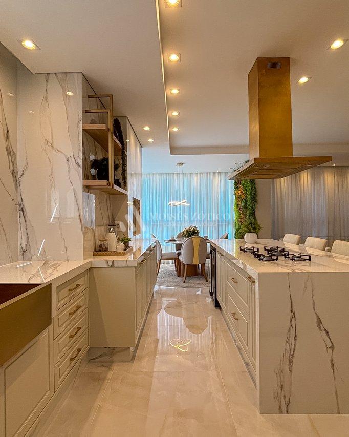 Apartamento finamente mobiliado com vista para o mar Rua 123 Itapema - 