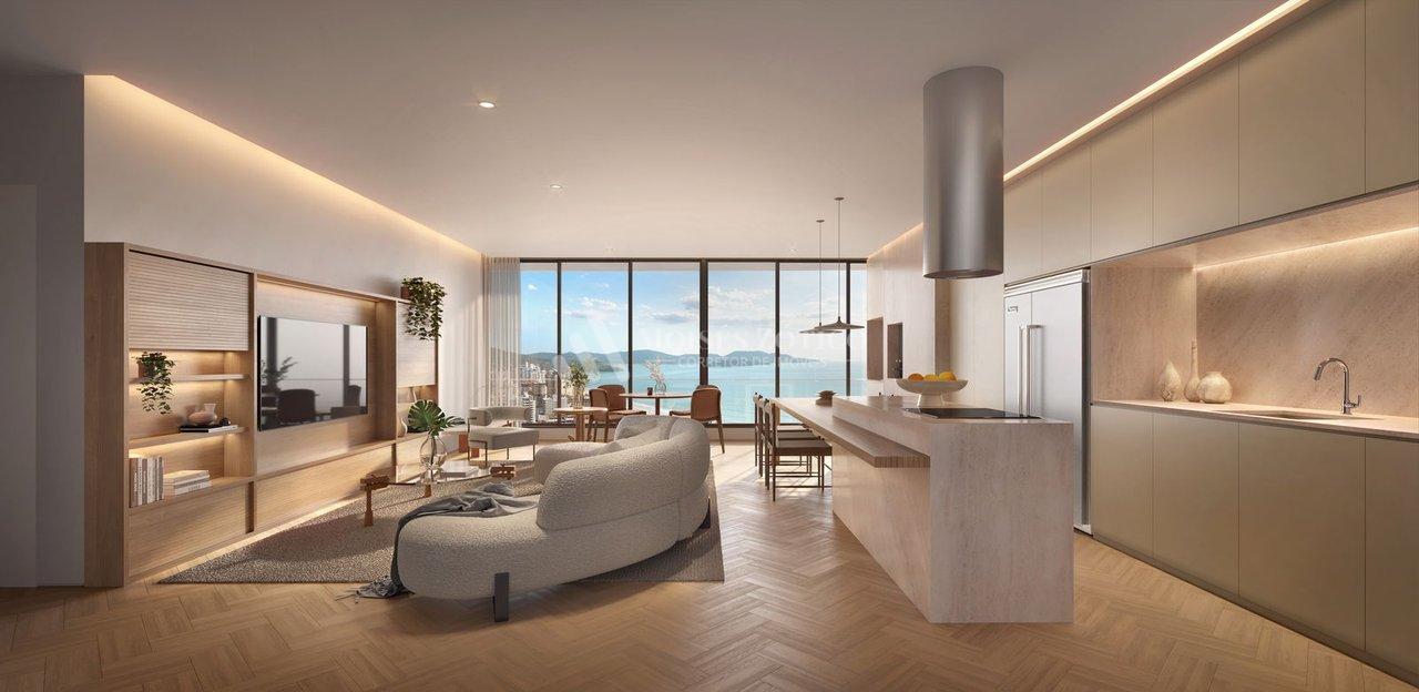 Apartamento de duas suítes em Perequê Avenida Colombo Machado Sales Porto Belo - 
