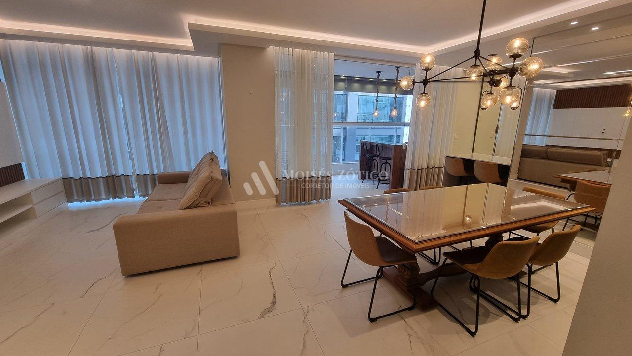 Apartamento mobiliado com 3 suítes e 4 vagas de garagem em Meia Praia Rua 238 Itapema - 