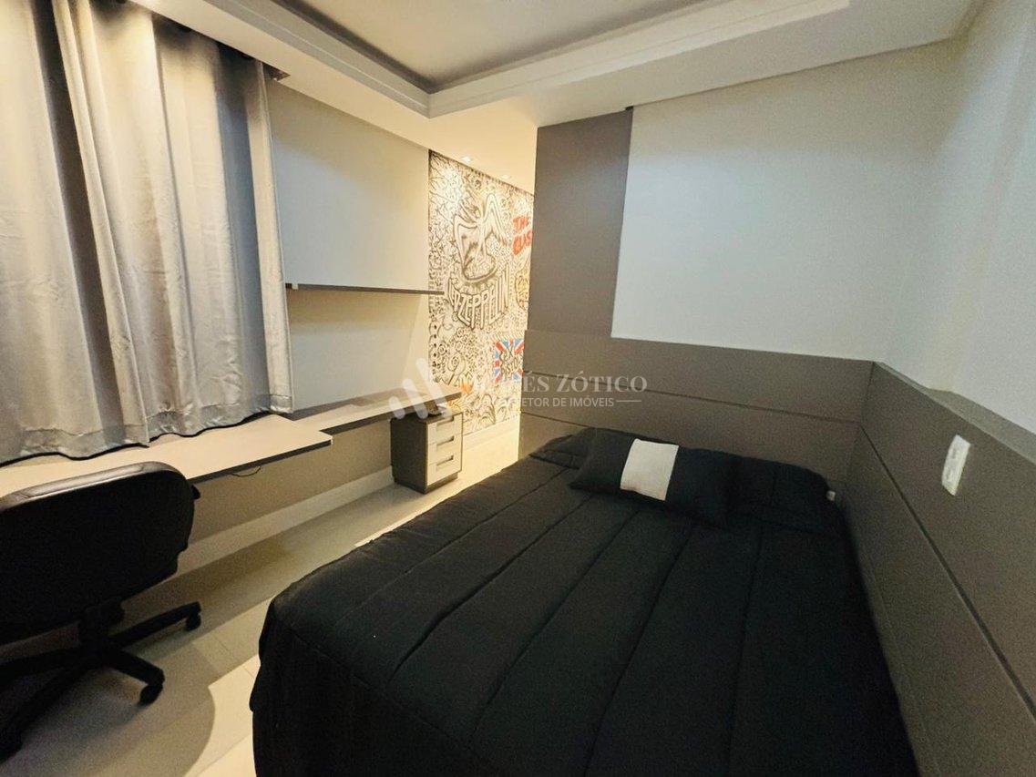 Apartamento mobiliado de 4 sauítes e 4 vagas de garagem em Meia Praia Rua 279 Itapema - 