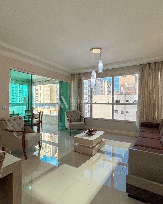 Apartamento mobiliado com 3 suítes a 200 metros do mar Rua 282 Itapema - 