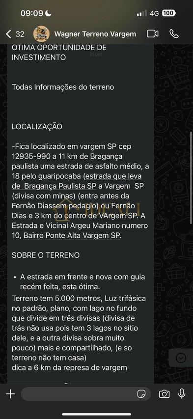 TERRENO AMPLO EM VARGEM SP - Várgem - 