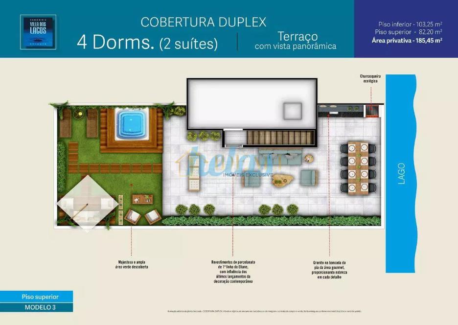 Cobertura em Atibaia - Villa Dos Lagos  Atibaia - 