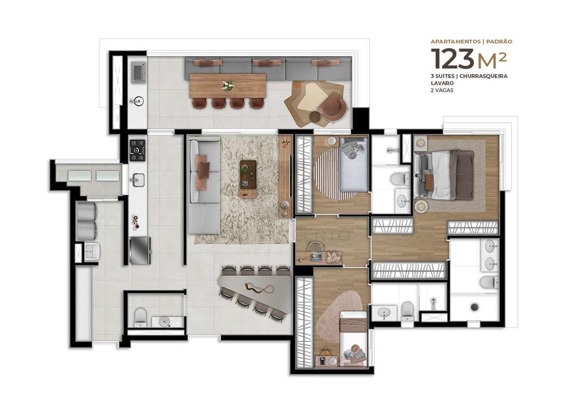 Apartamento com 3 Suítes em Osasco, melhor condominio da cidade Rua Machado de Assis Osasco - 