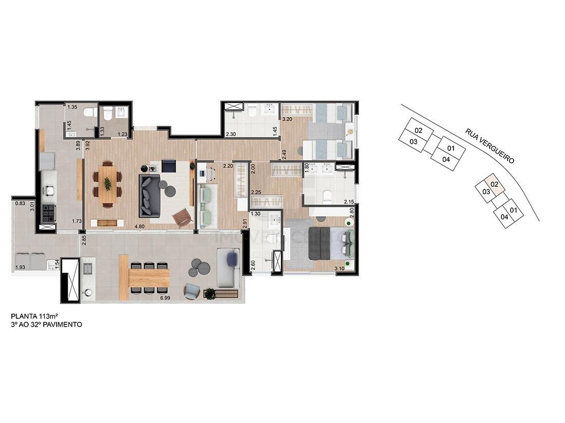 Apartamento com 3 Suítes no Klabin, pronto para morar! Atenção Valor Promocional Rua Vergueiro São Paulo - 