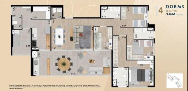 Apartamento com 4 dormitórios no Klabin sendo 2 Suítes e 2 Vagas! Valor Promocional Rua Vergueiro São Paulo - 