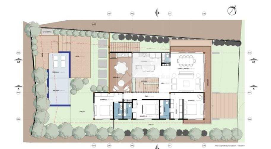 Casa a venda com 5 suítes, 2 térreas, linda projeção no Alphaville Litoral Norte I  Camaçari - 