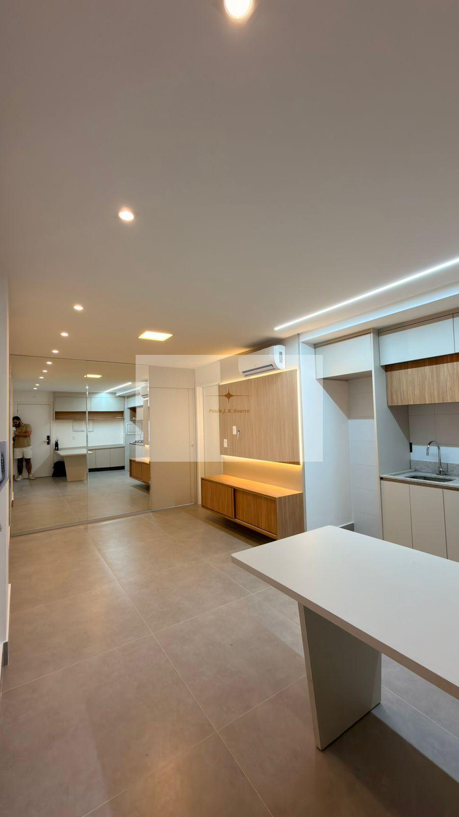 Aluguel -  Ap. 1 Quarto - Ed. Union 511 Quadra CRNW  Brasília - Vista 1 Sala e Cozinha