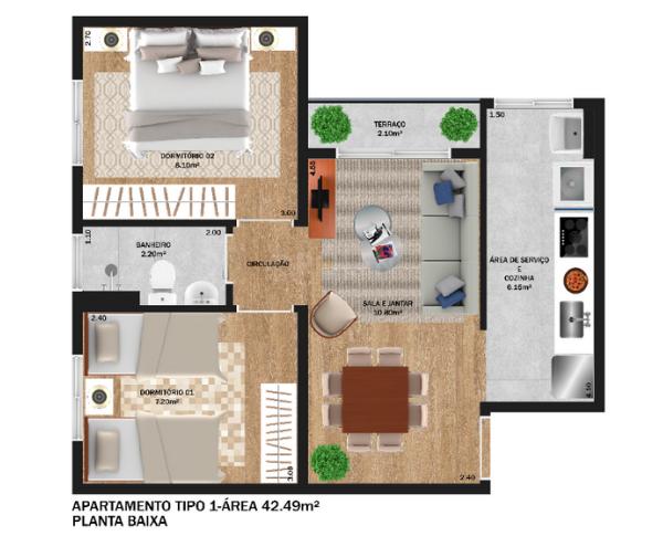 Apartamento à Venda no Jardim Jacinto - Jacareí-SP - Jacareí - 