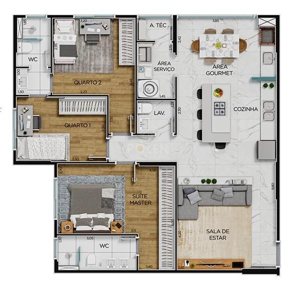 Apartamento 3 Su&iacute;tes - Villa Branca - Jacare&iacute; - Venda  Jacareí - 