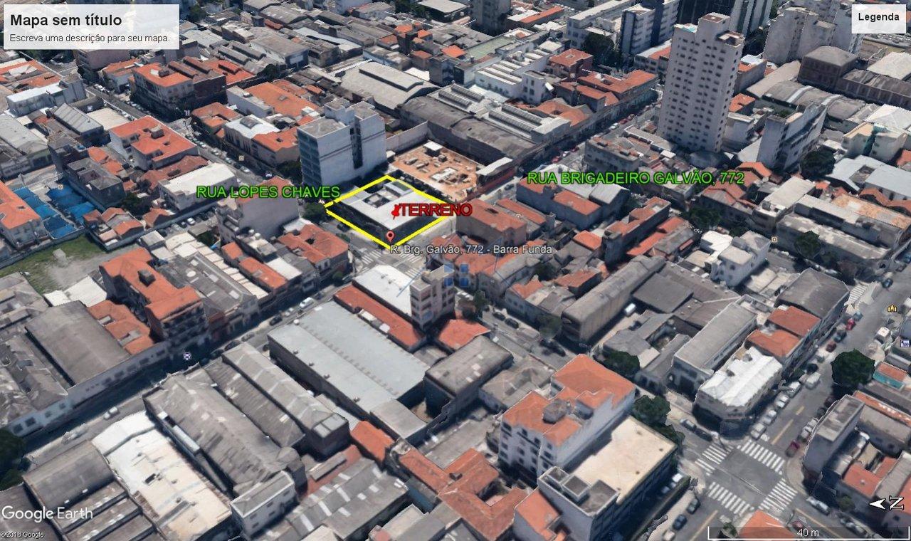 Terreno Barra Funda 1000 m² Rua Brigadeiro Galvão São Paulo - 