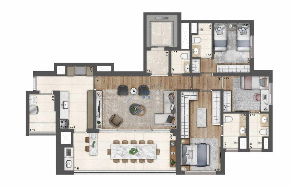 Cobertura Duplex na Chácara Klabin 258 m² 3 suítes 2 vagas Rua Charles Astor São Paulo - 