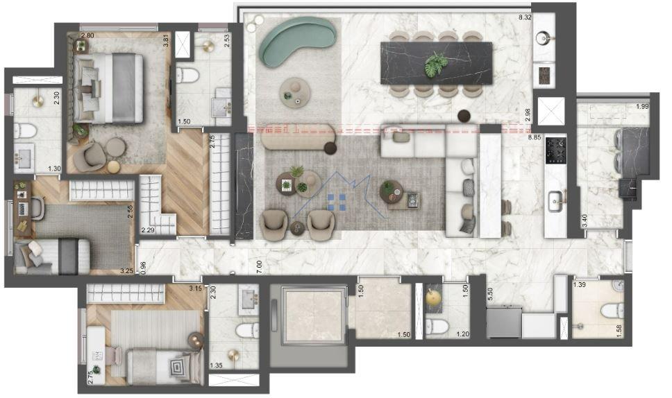 Cobertura Duplex na Chácara Klabin 258 m² 3 suítes 2 vagas Rua Charles Astor São Paulo - 