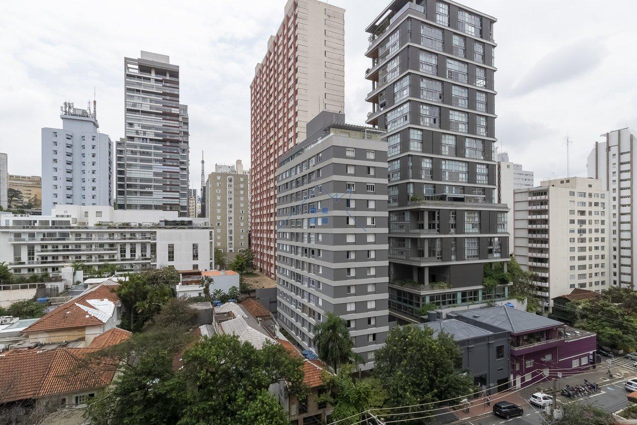 Apartamento Reformado em Cerqueira César com 214m² 3 suítes 2 vagas Alameda Tietê São Paulo - 