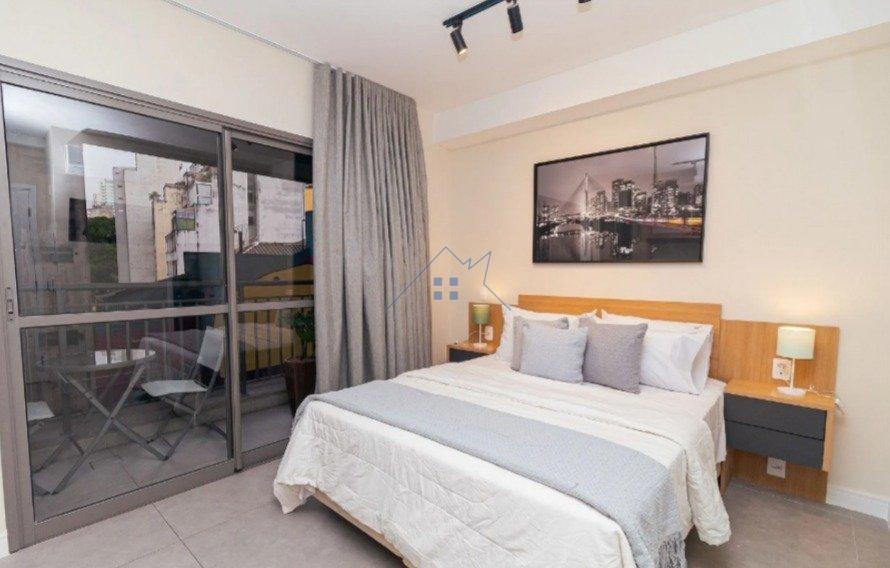 Studio Reformado e Mobiliado na República 24,90m² Rua Bento Freitas São Paulo - 