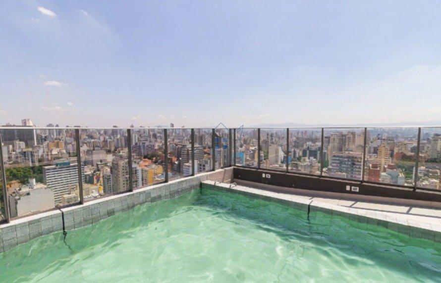 Studio Reformado e Mobiliado na República 24,90m² Rua Bento Freitas São Paulo - 