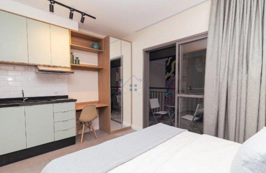 Studio Reformado e Mobiliado na República 24,90m² Rua Bento Freitas São Paulo - 